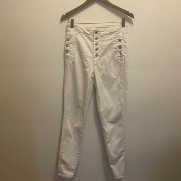 J Brand Natasha Sky High skinny jeans in white stretch denim - Picture 6 of 14